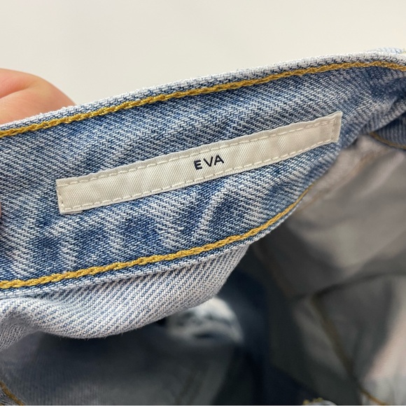 Citizens of Humanity Women’s Eva Mid Rise Distressed Straight Jeans Blue Size 29 - Picture 5 of 9